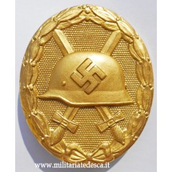 GOLD WOUND BADGE IN BUNTMETALL